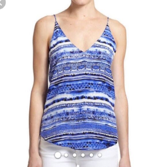 Rory Beca Kingston Silk Tank Blue Small - Picture 1 of 6